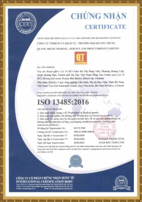 danh mục chứng chỉ in QT